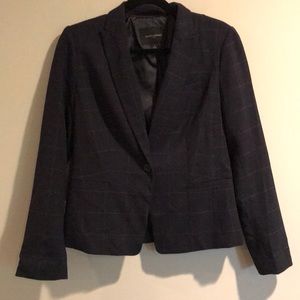 Banana Republic Navy windowpane blazer